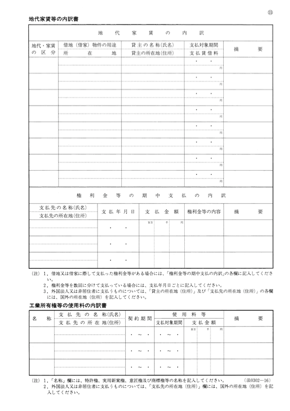 法人 地代家賃等の内訳書 を作成する Freee ヘルプセンター