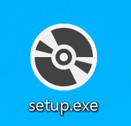 ダウンロードした「setup.exe」アイコンのスクリーンショット