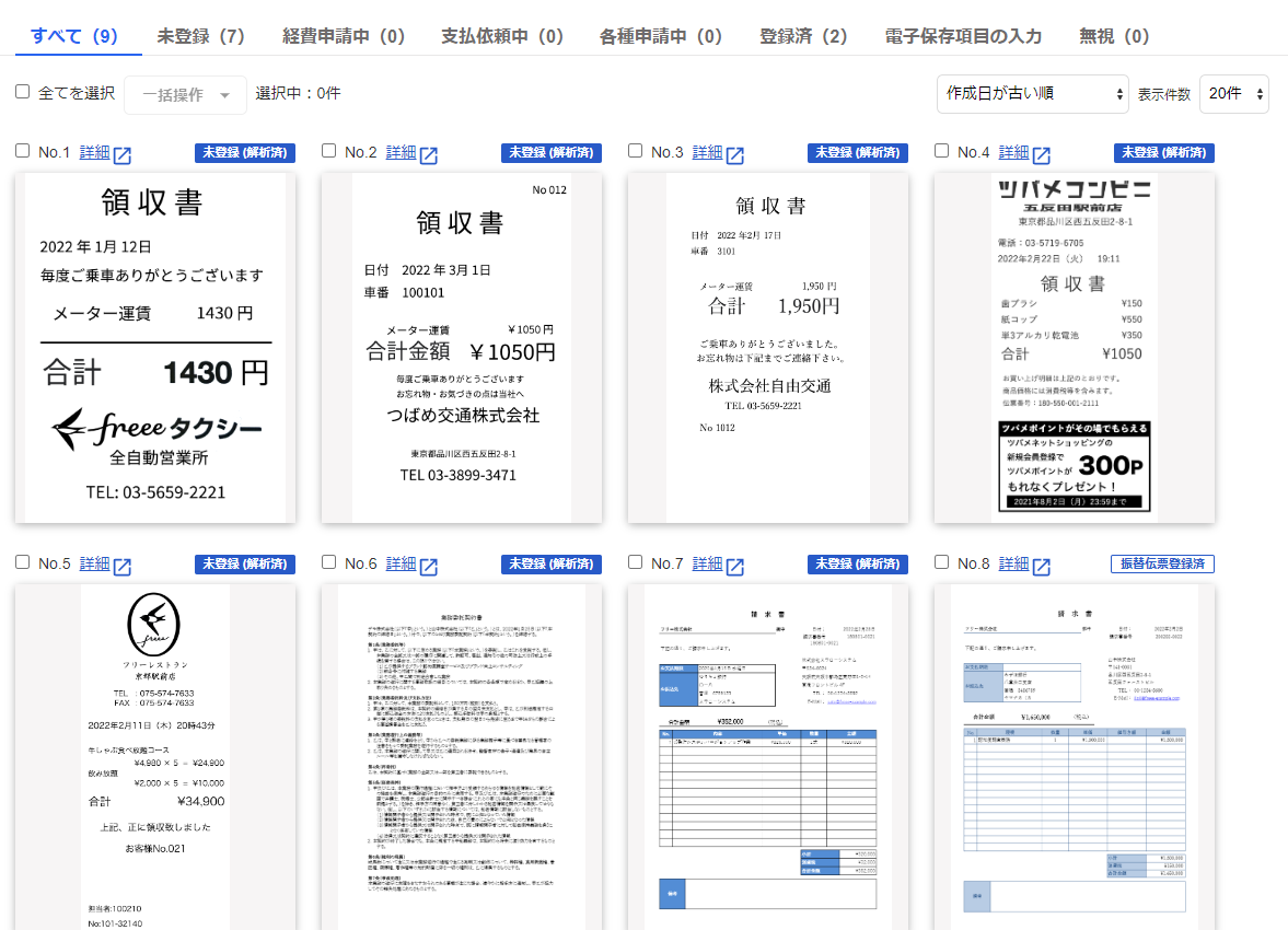 ファイルボックス画面で［すべて］タブが開いているスクリーンショット