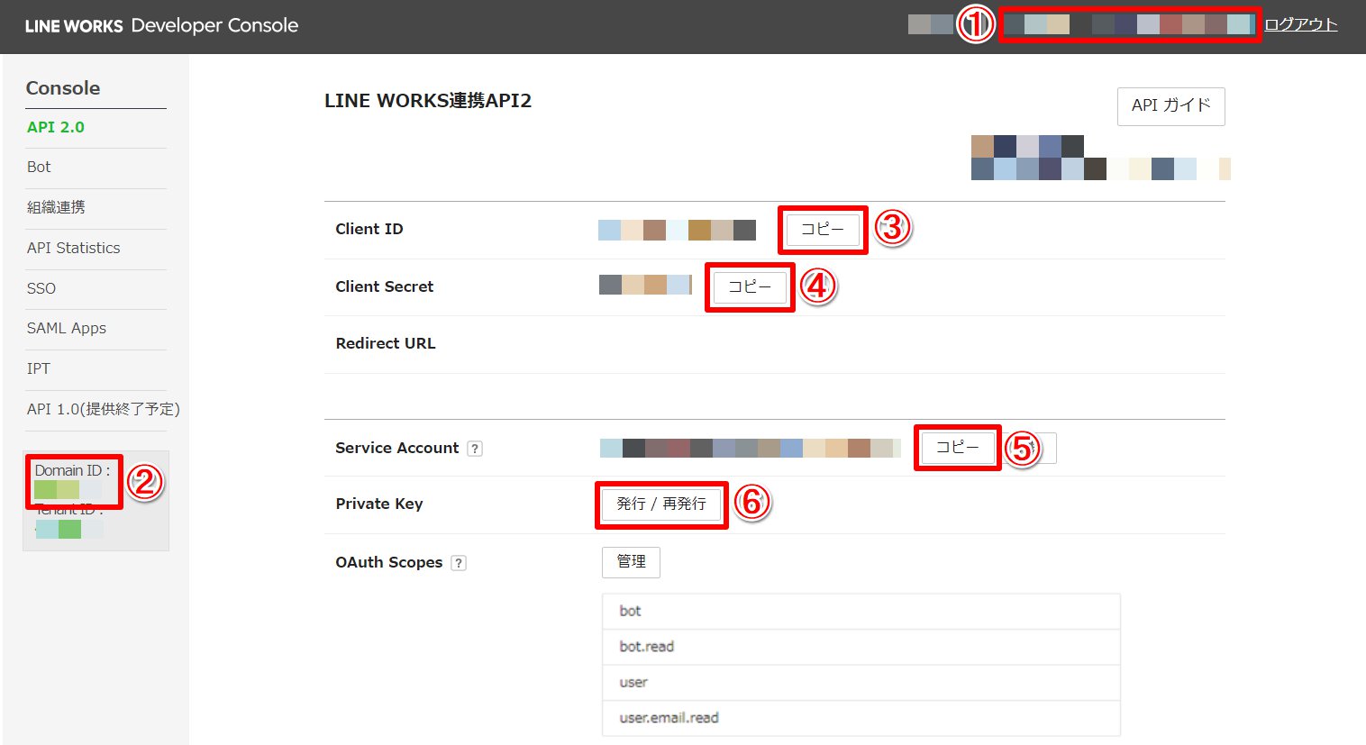 Developer Console画面のスクリーンショット