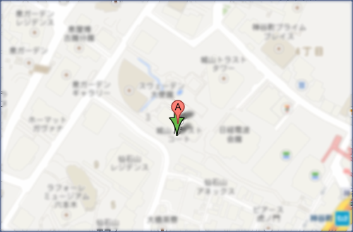 打刻時の位置情報がマップ上に表示されている画面のスクリーンショット