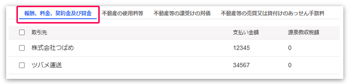 im報酬、料金、契約金及び賞金タブを指し示すスクリーンショットage1