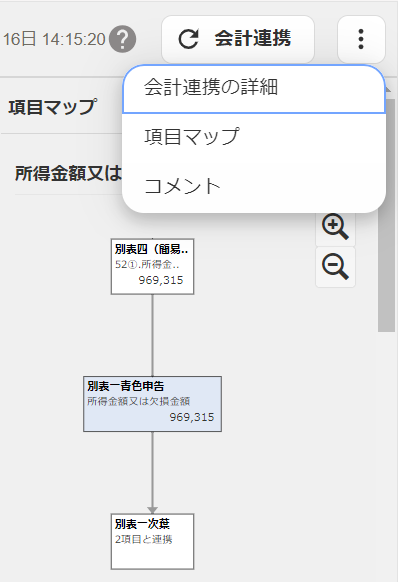 ツリー形式で表示させているスクリーンショット