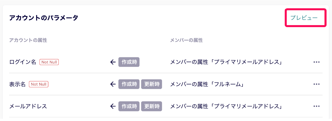 ［プレビュー］を指し示すスクリーンショット