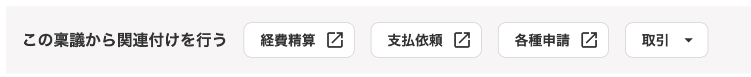 アクションボタンが表示されている画面のスクリーンショット