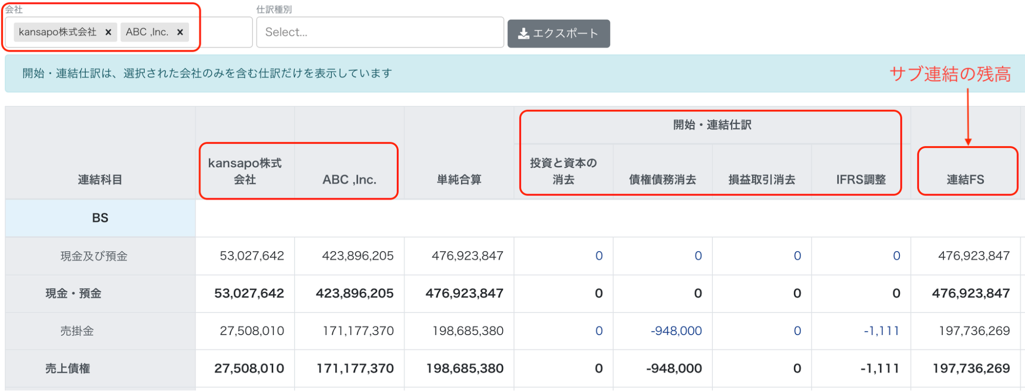 残高が表示されている画面のスクリーンショット