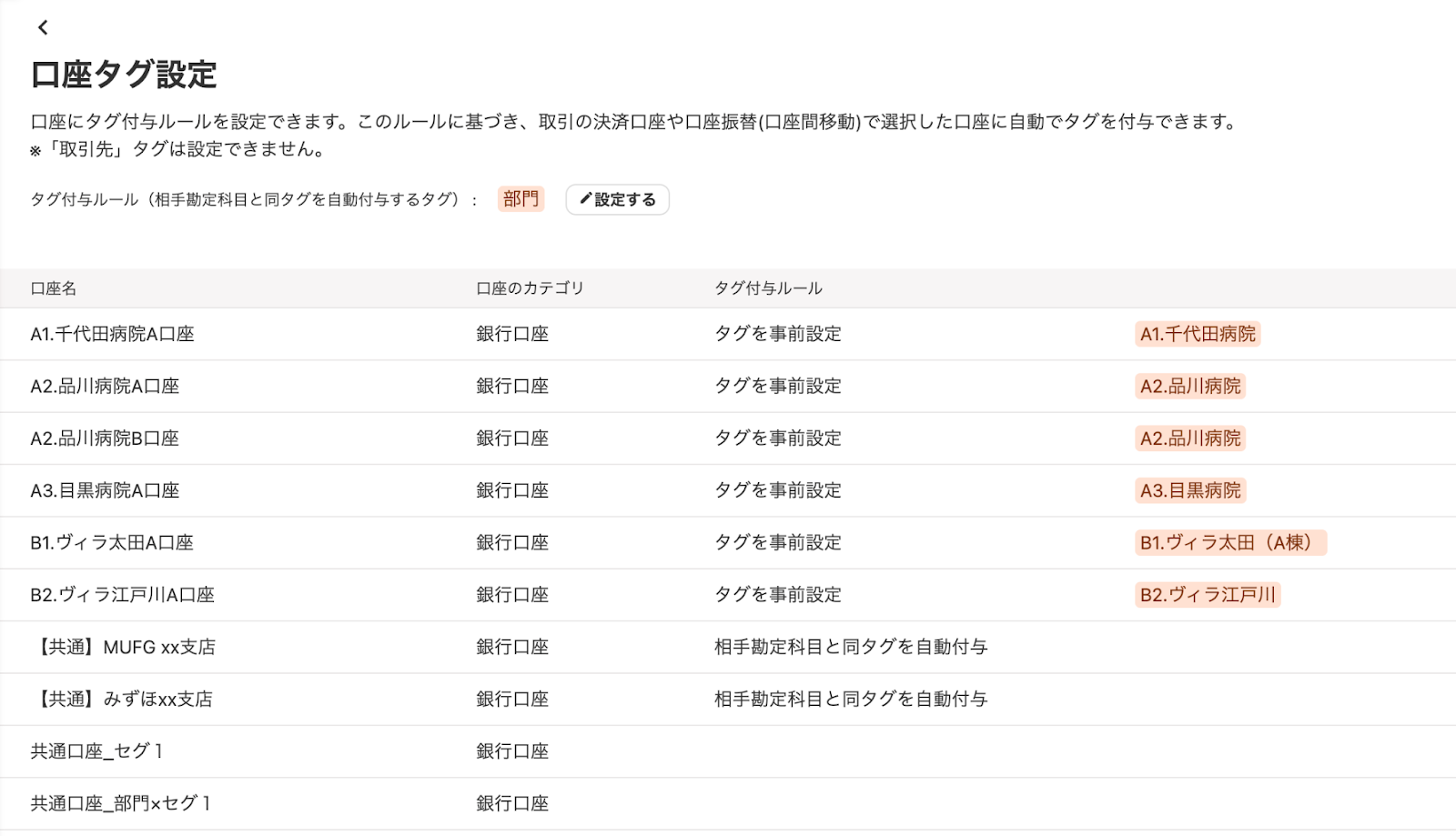 未決済取引の相手科目・決済取引の口座科目へのタグ付与 – freee