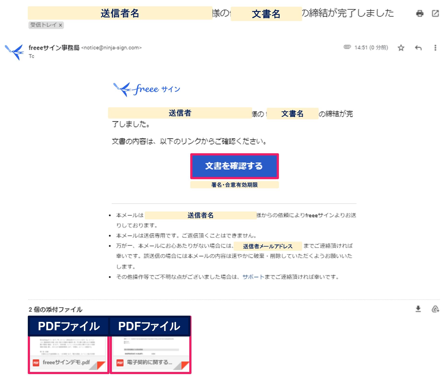 受領者向け】送信者が添付したファイルを確認する – freee ヘルプセンター