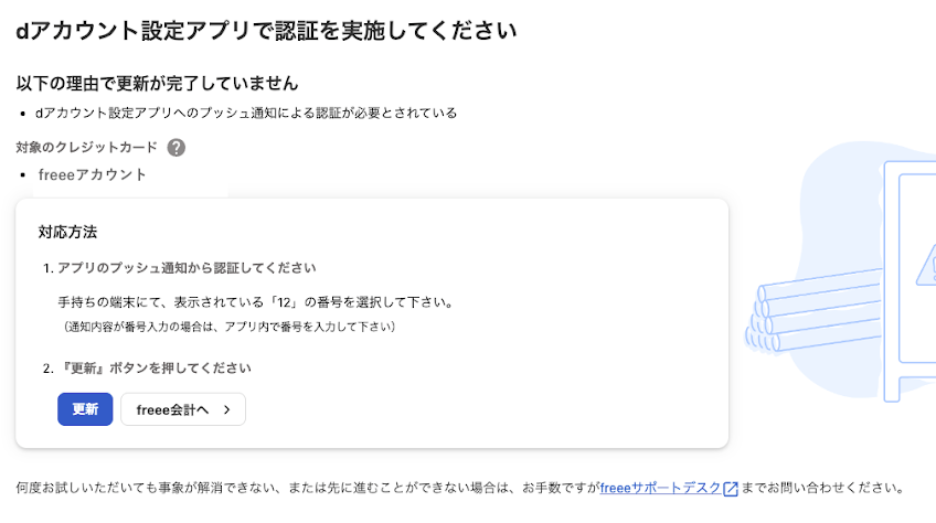 追加認証ページのスクリーンショット