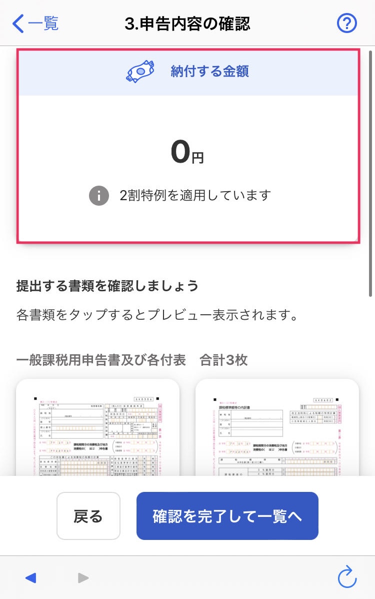 納付する金額を赤枠で囲っている画面のスクリーンショット