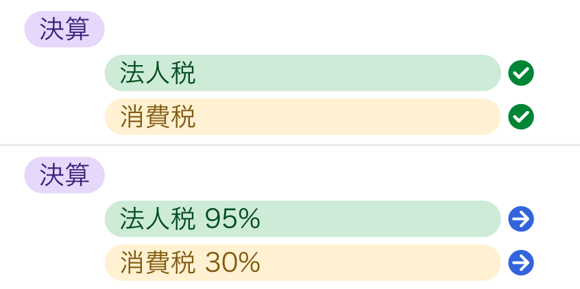 年間カレンダー画面のスクリーンショット