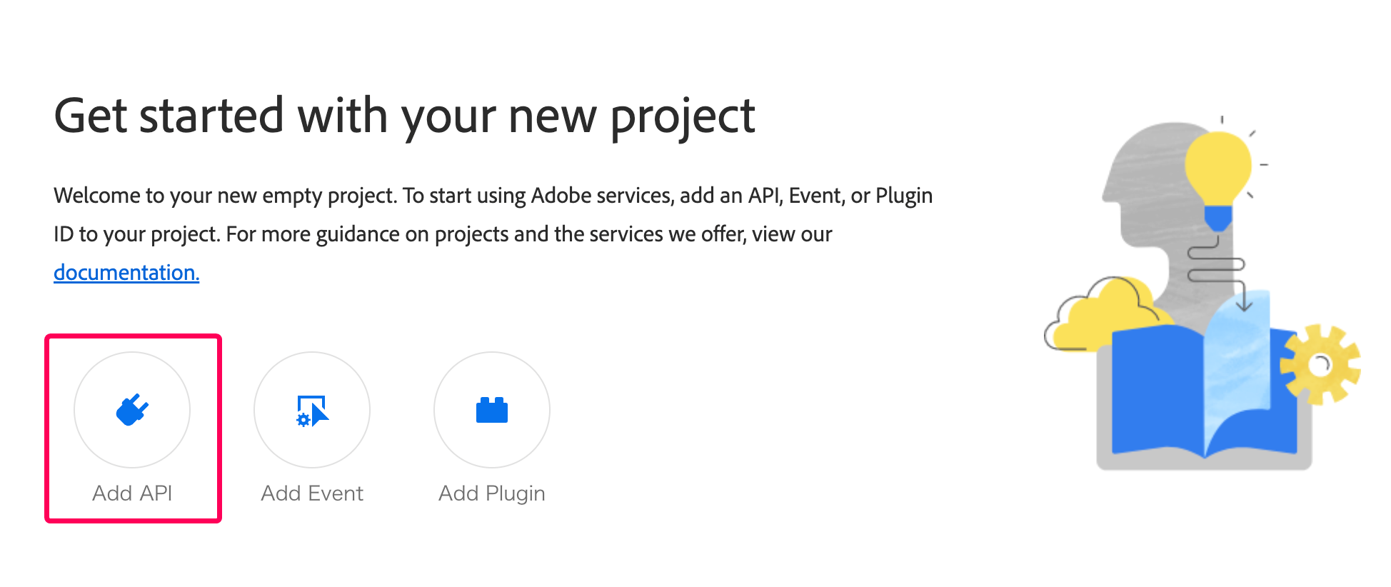 ［Add API］ボタンを指し示すスクリーンショット