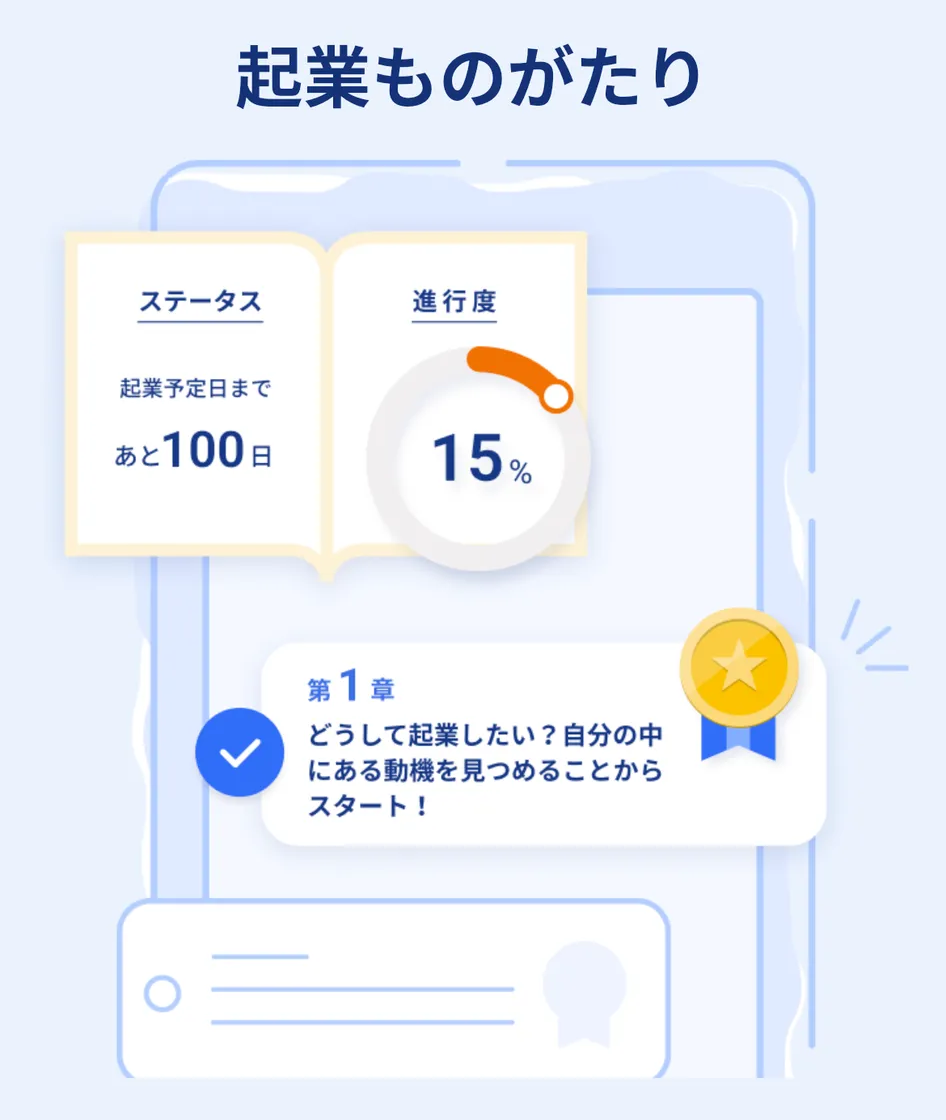 起業ものがたり画面のスクリーンショット