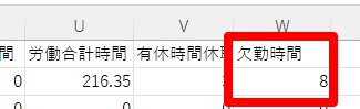 出力したCSV編集画面のスクリーンショット