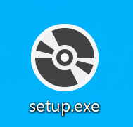 ダウンロードした「setup.exe」アイコンが表示されているスクリーンショット